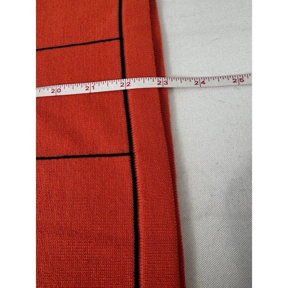 Dressbarn L Orange Black Window Pane Plaid Cardigan Cami Sweater Knit Layered - Picture 9 of 16